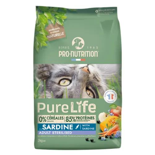 Pure Life Kassidele 2kg - Sardiinidega Steriliseeritud