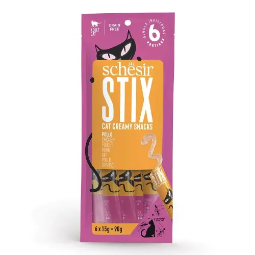 Schesir Maius kassidele STIX - Kana 6x15g