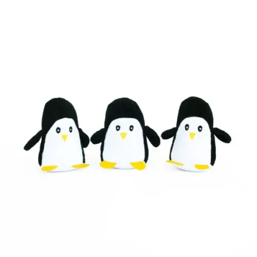 ZippyPaws Kolmene komplekt piiksuvaid mänguasju - Pingviinid