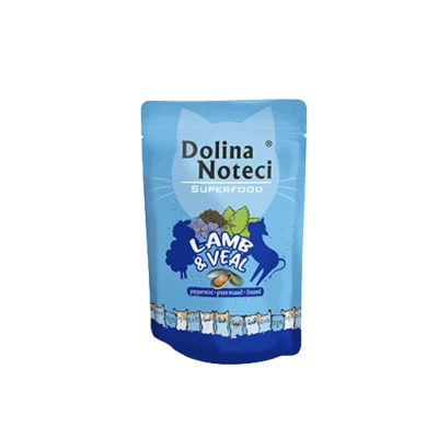 Dolina Noteci Superfood kassi märgtoit 85g, Lamba- ja vasikalihaga, Koerland