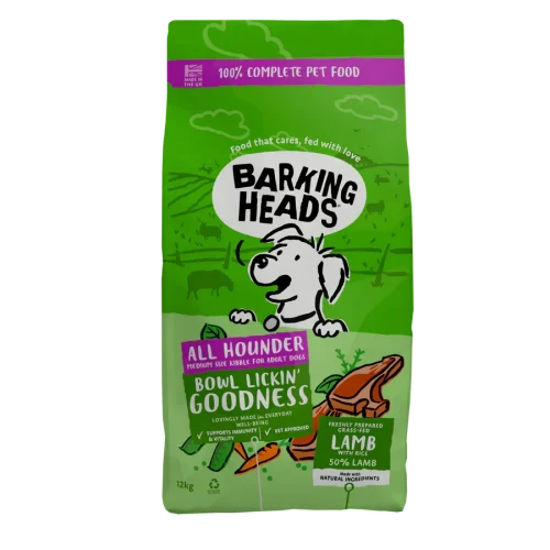 Barking Heads Koera täissööt - 12kg Bowl Lickin Goodness lambaga