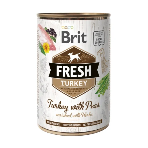 wet food from fresh meat, 400g - Turkey with peas wet food from fresh meat, 400g
