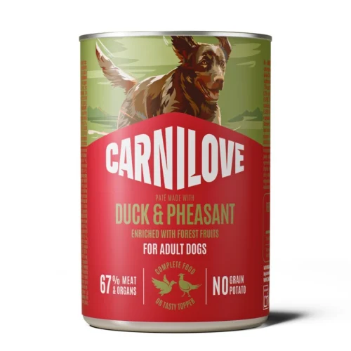 CarniLove Kvaliteetne liharikas märgtoit koertele, 400g - Part ja faasan