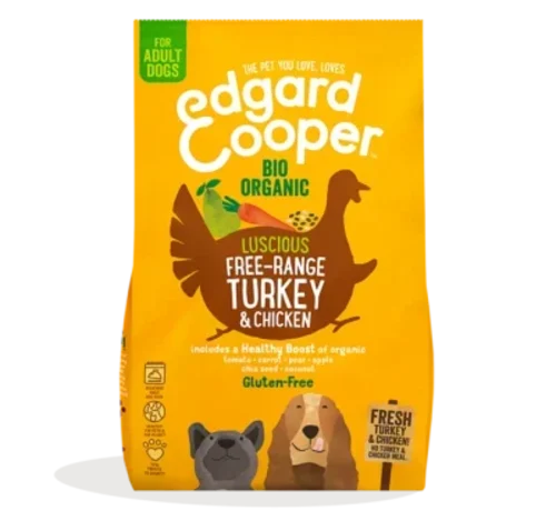 Edgard Cooper Kvaliteetne teraviljavaba kuivtoit - Kalkun ja kana 2,5kg