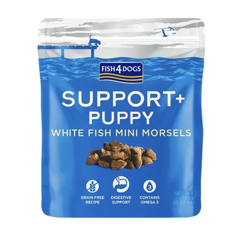 Fish4Dogs Morsels Digestion, maius kutsikale, valge kalaga 150 g