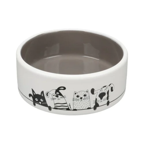 Food & Drink Bowl Ulan Round White/Grey - 360ML Food & Drink Bowl Ulan Round White/Grey