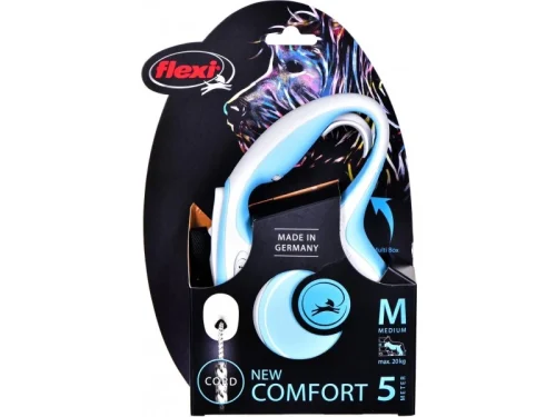Flexi - New Comfort 5m nöörrihm - Helesinine