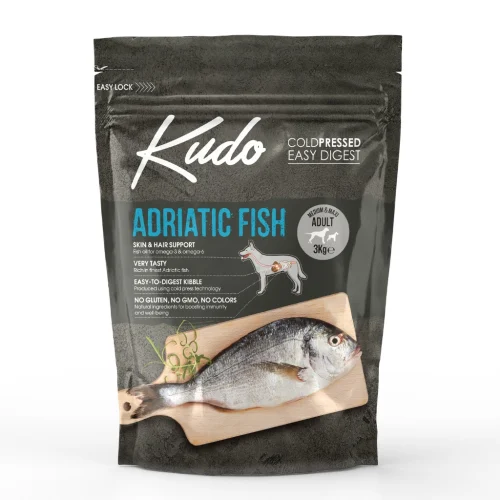 Kudo Külmpressitud täisväärtuslik toit koertele - 3kg Aadria kala