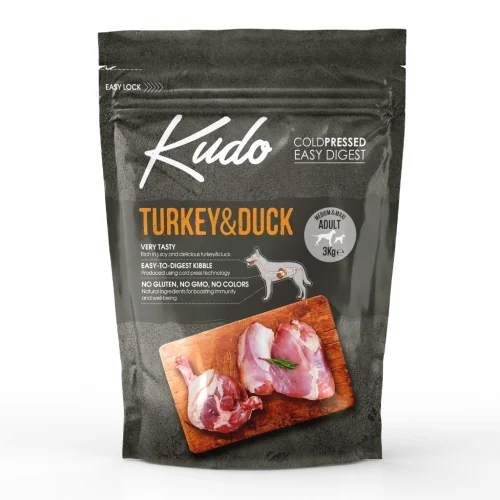 Kudo Külmpressitud täisväärtuslik toit koertele - 3kg Kalkun ja part