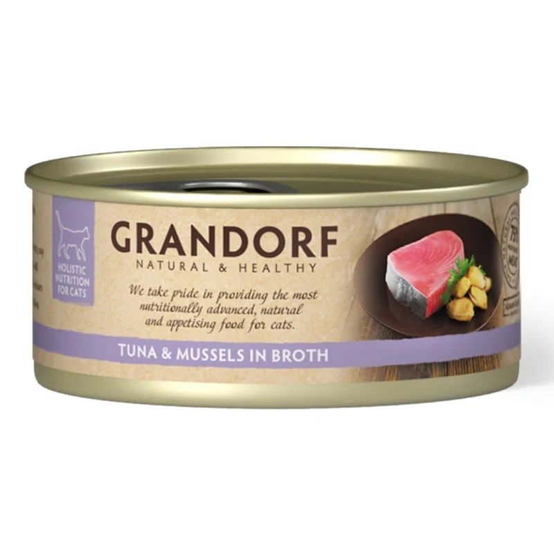 Teraviljavaba kassikonserv, Tuunikala ja rannakarbid, 70 g - image 1 of 1