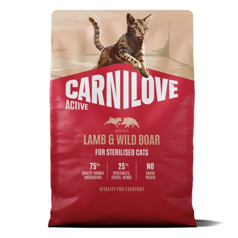 Active kasside kuivtoit, Lammas ja metssiga, Steriliseeritud täiskasvanud, 2 kg - image 1 of 1