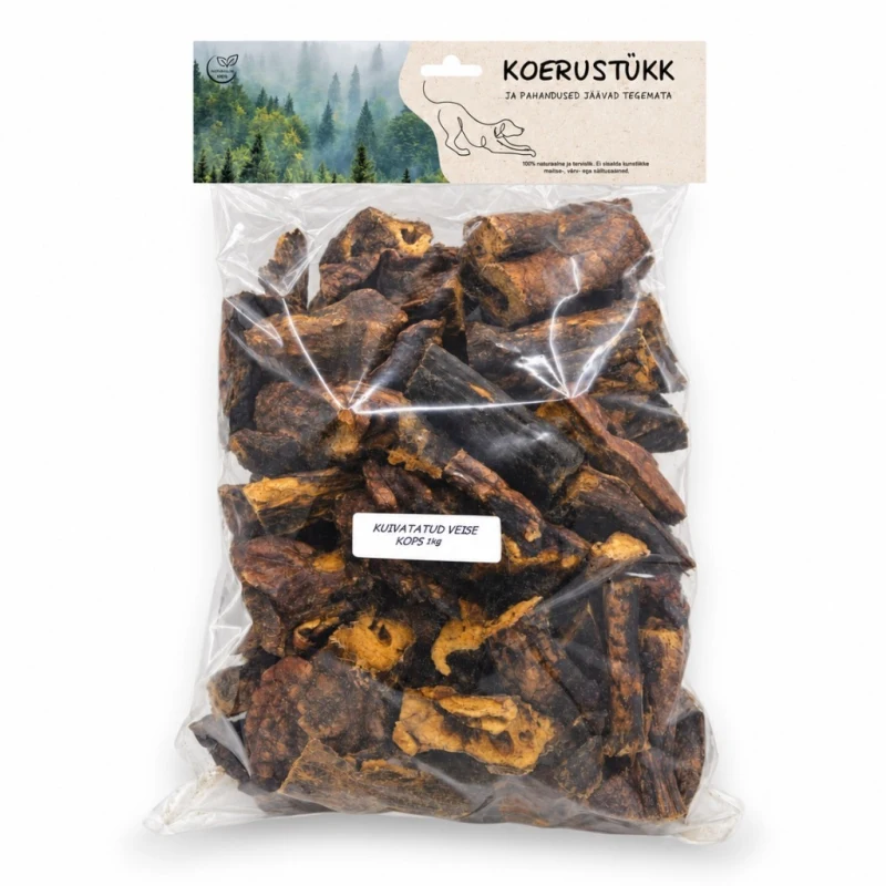 Kuivatatud veisekopsud koertele, 1 kg - image 1 of 1