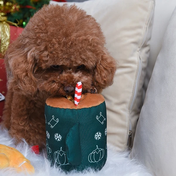 HugSmart Gingerbread Latte is great for dogs who love squeakers and nose work games - image 4 of 5