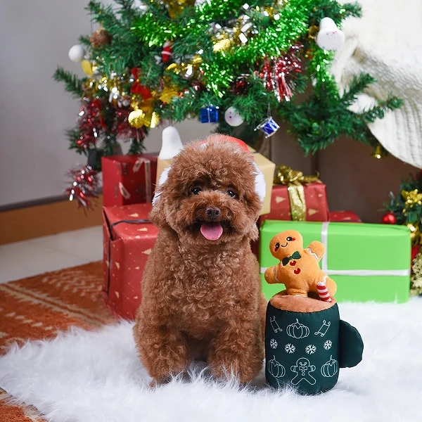 HugSmart Gingerbread Latte is great for dogs who love squeakers and nose work games - image 5 of 5