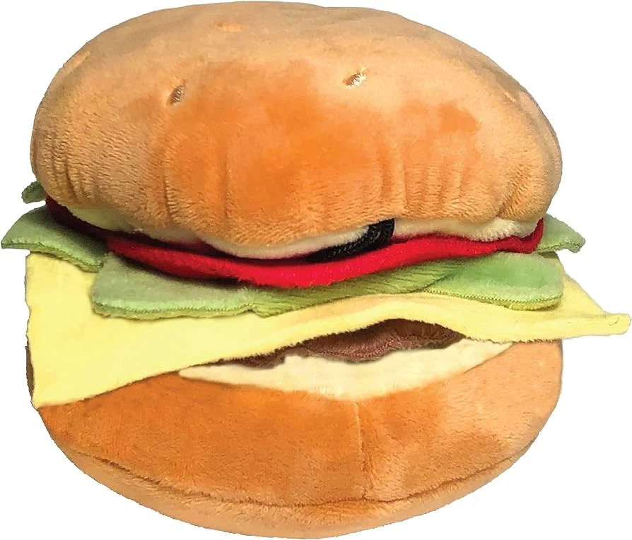 Hamburger, Dog Toy with Squeaker - image 3 of 4