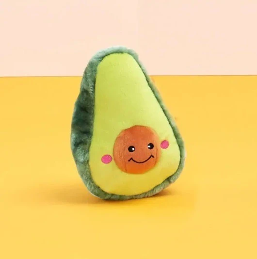 ZippyPaws NomNomz Avocado, pehme ja armas mänguasi koos piiksuga - image 2 of 2
