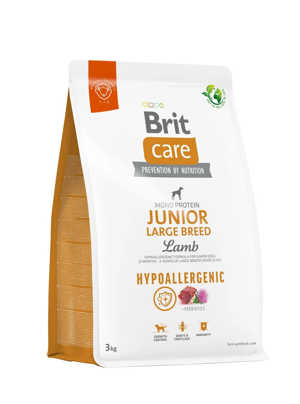 Brit Care Hypoallergenic Junior Large Breed Lamb dogg food 3kg - image 1 of 1