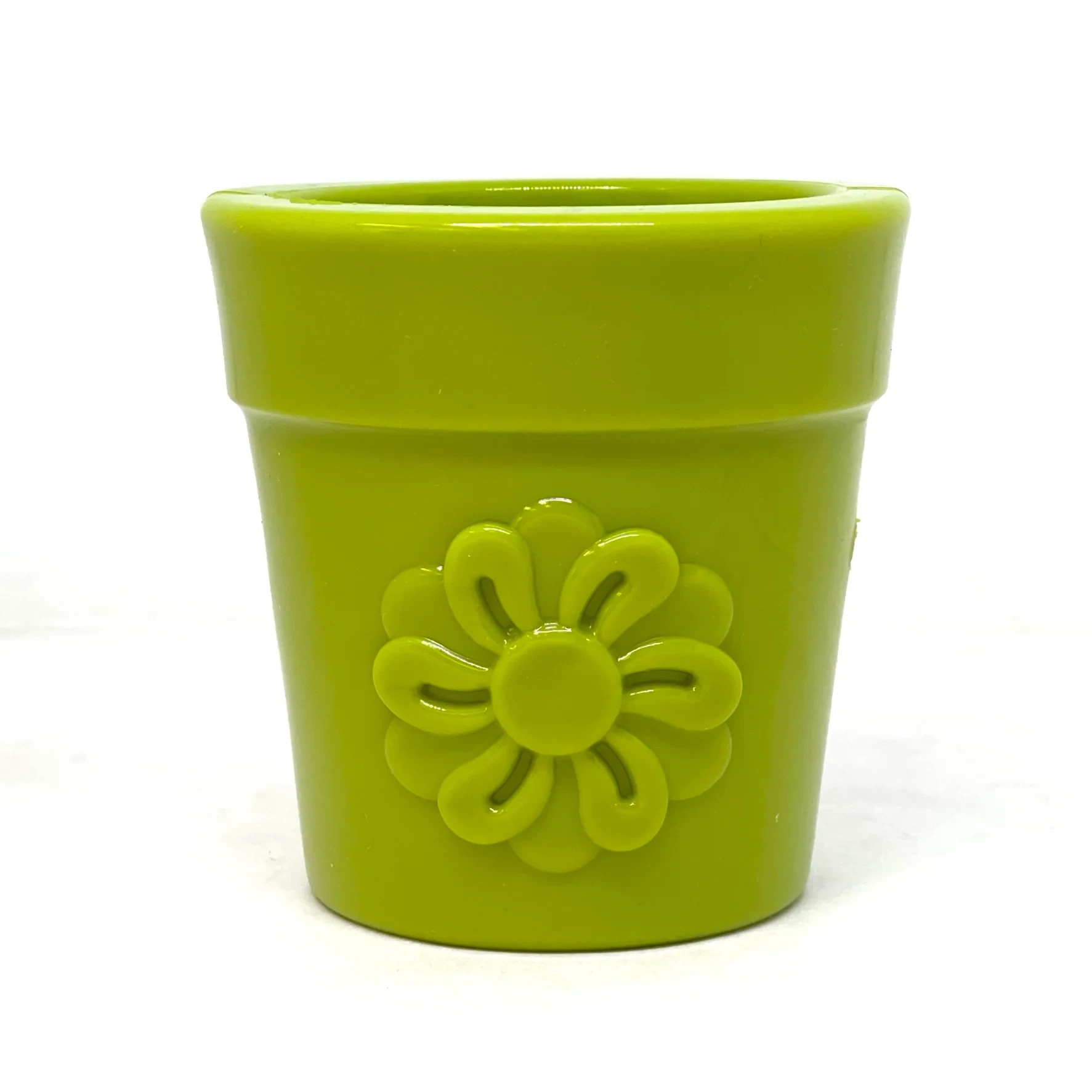 Sodapup Flower pot from durable rubber, treat dispenser and enrichment toy Green Flower Pot - image 1 of 3