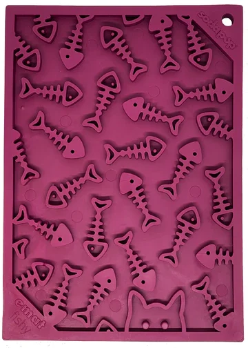 Sodapup Lick mat, made from durable material Fishy S, Purple - image 1 of 4