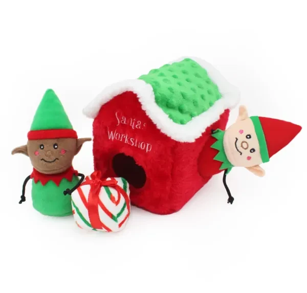 ZippyPaws Zippy Burrow, game of hide-and-seek Santa's workshop - image 1 of 1