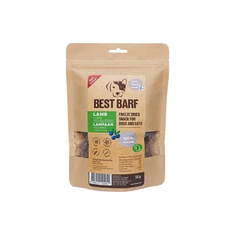 Freeze-dried treat lamb lung with blueberries 50g - image 2 of 2
