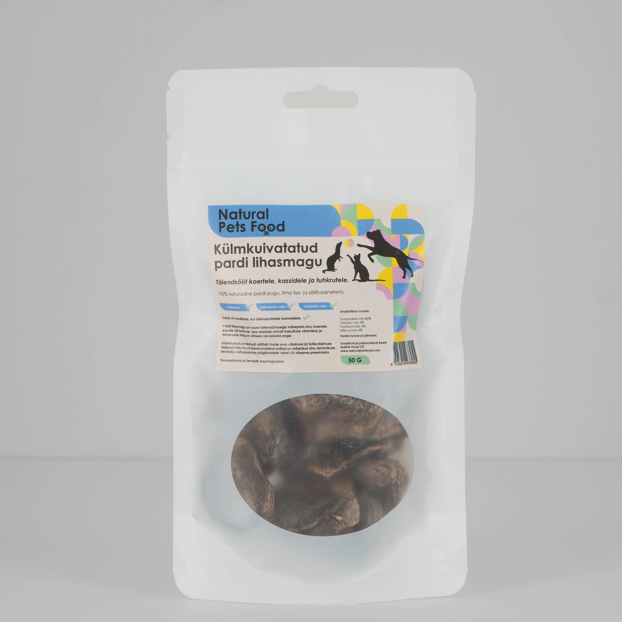 Natural Pets Food Külmkuivatatud pardi maiused Pardi lihasmagu 50g - image 1 of 1