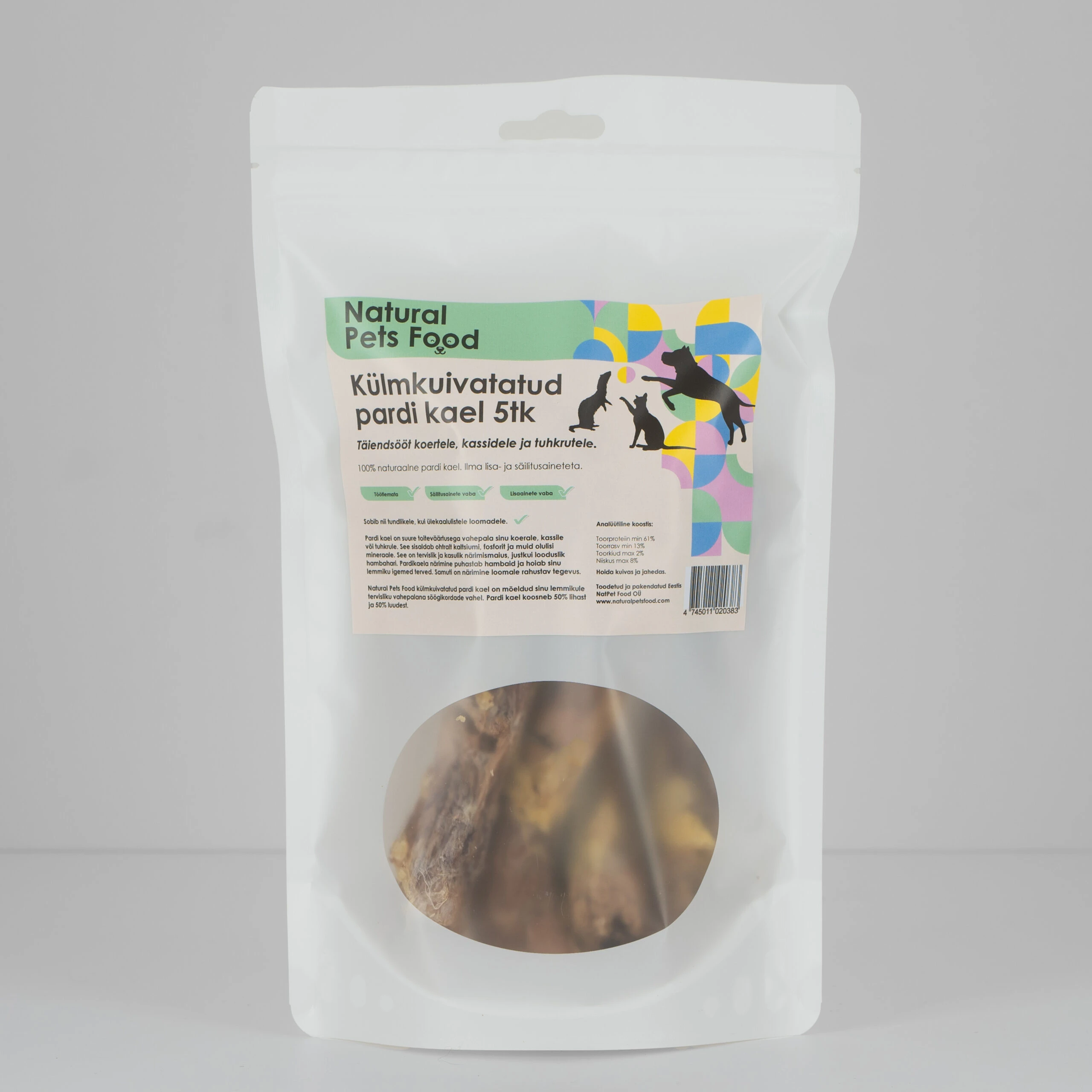 Natural Pets Food Külmkuivatatud pardi maiused Pardi kael 5tk - image 1 of 1
