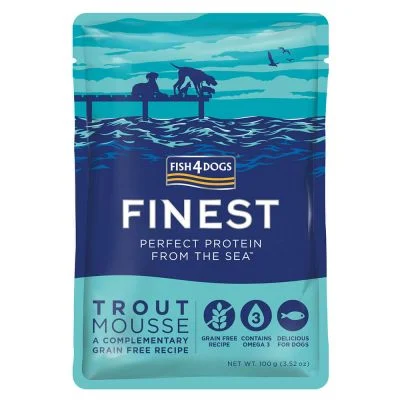 Fish4Dogs F4D Märgtoidu einekotike koerale, 100g Finest Mousse Forell - image 1 of 1