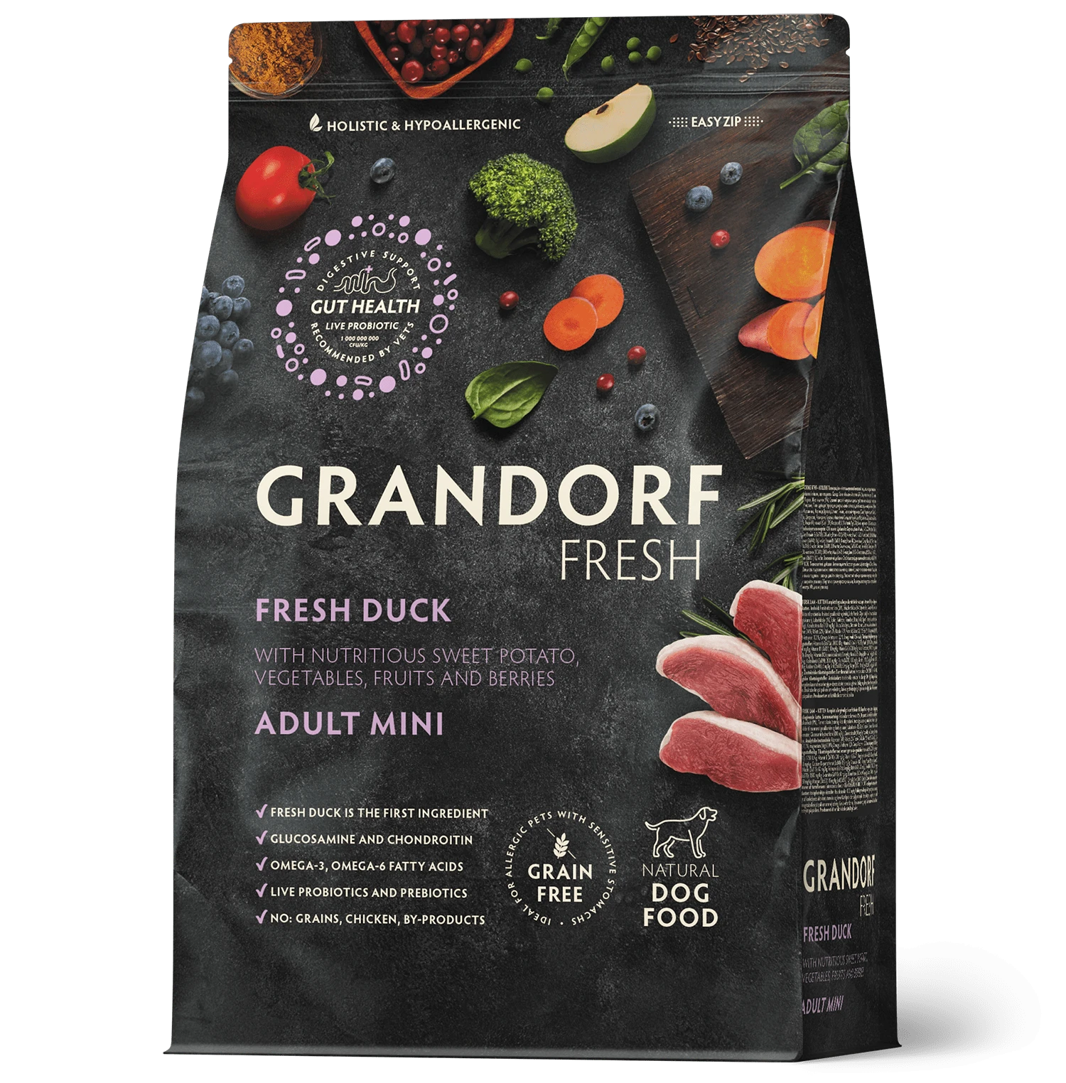 Grandorf Fresh Värske kuivtoit väikestele koertele Pardiliha ja bataat, 3 kg - image 1 of 1