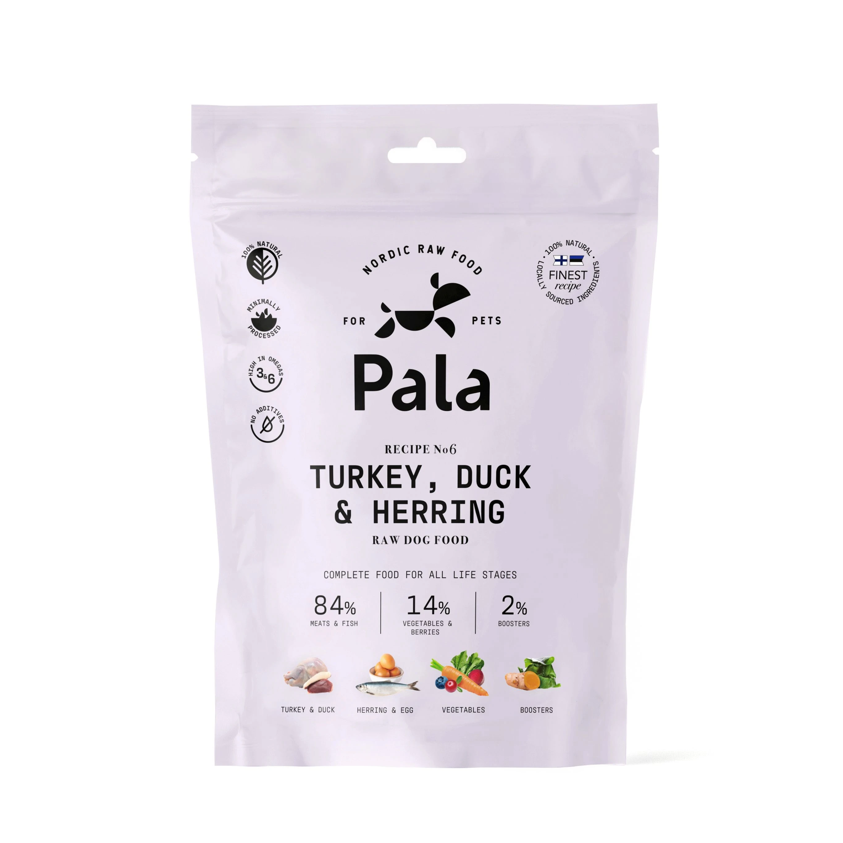 Pala Terviklikud ja tasakaalustatud toidud Retsept #6 Kalkun, part ja heeringas 400g - image 1 of 1