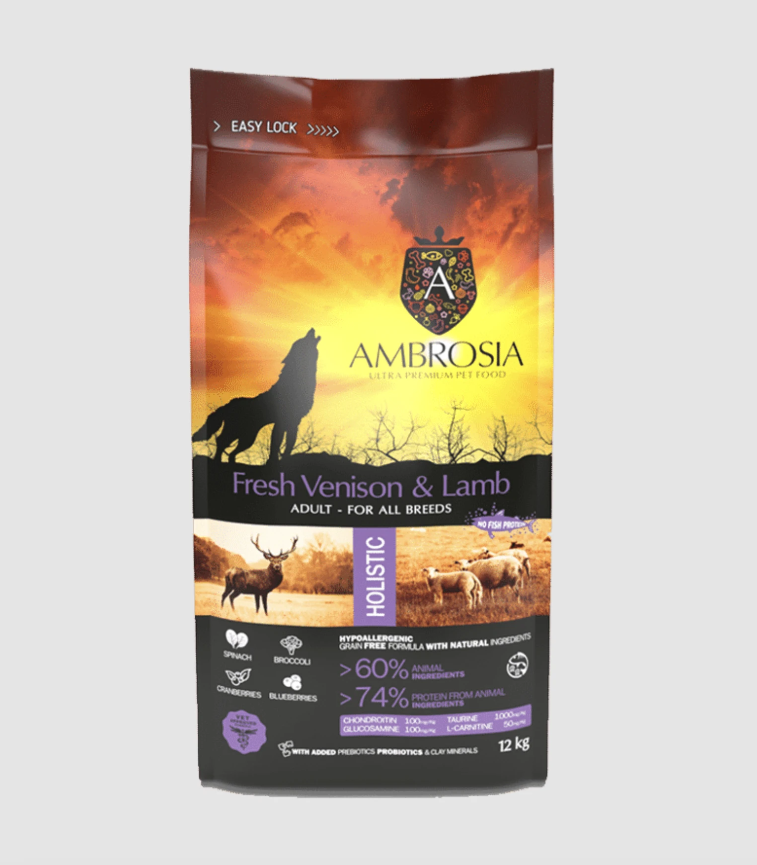 Ambrosia Teraviljavaba holistiline koeratoit Uluk ja lammas, 12 kg - image 1 of 1