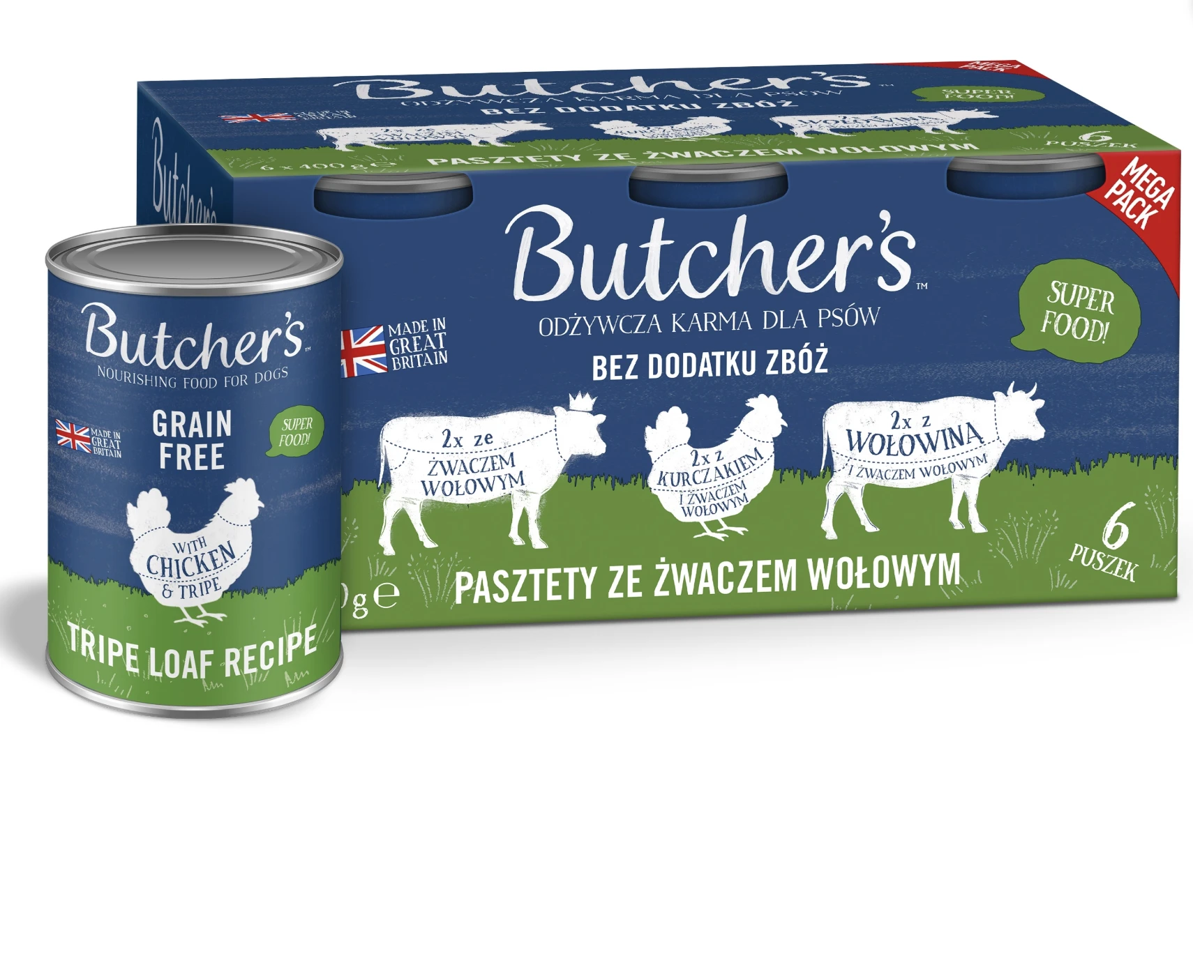 Butchers Canned dog food 400g Tripe Mix beef/chicken 6pcs - image 1 of 1