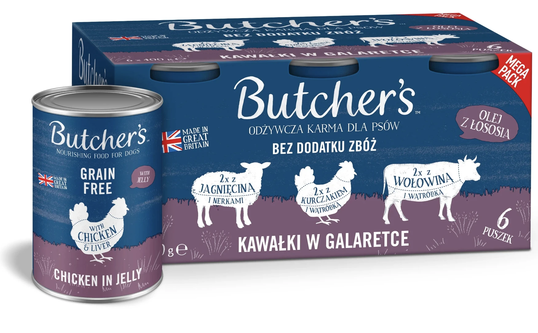 Butchers Canned dog food 400g Original beef/lamb/chicken 6pcs - image 1 of 1