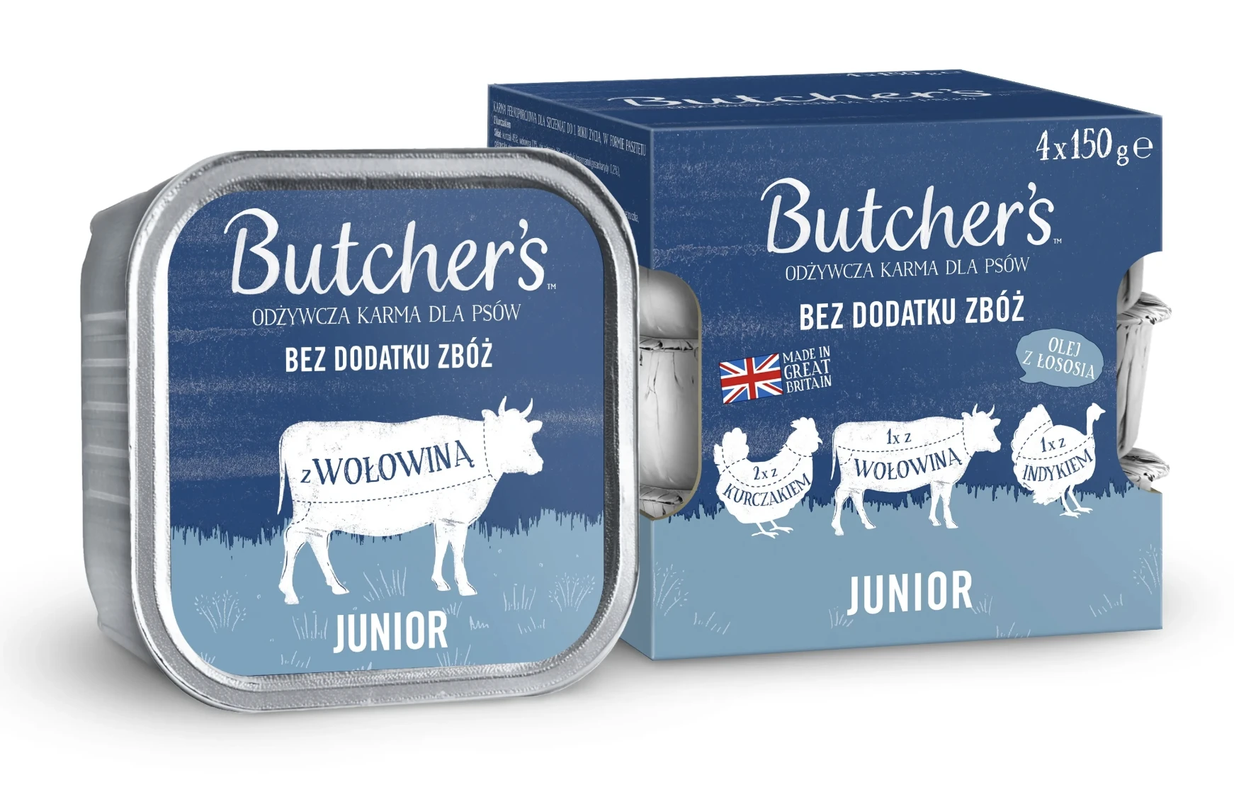 Butchers Pâté for dogs Original Junior Original Chicken-Turkey-Beef 150gx4pcs - image 1 of 1