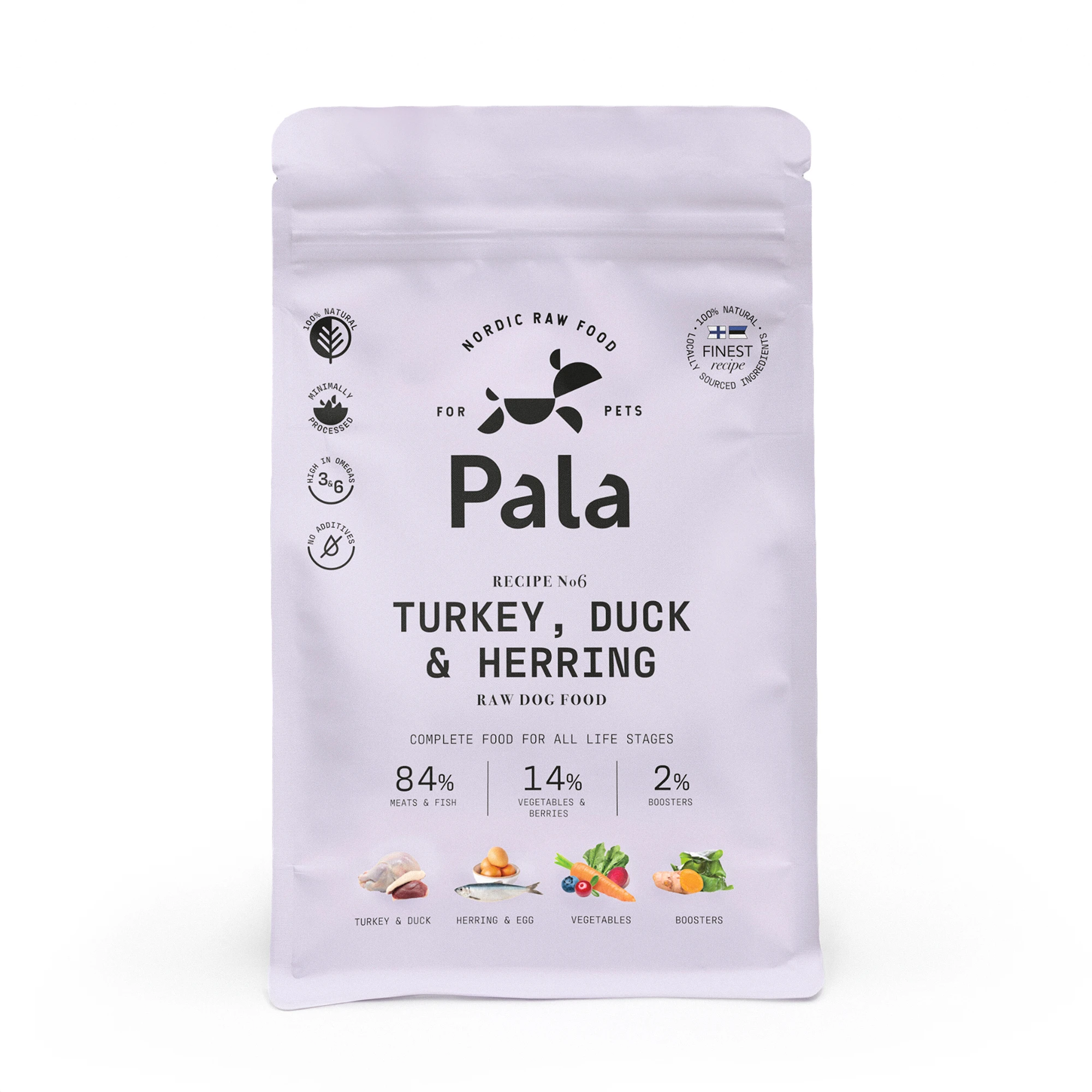 Pala Terviklikud ja tasakaalustatud toidud Retsept #6 Kalkun, part ja heeringas 1kg - image 1 of 1