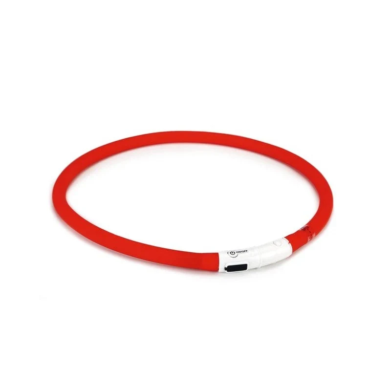 Dogini Led+USB kaelarihm, 70 cm x 10 mm - Punane - image 1 of 1