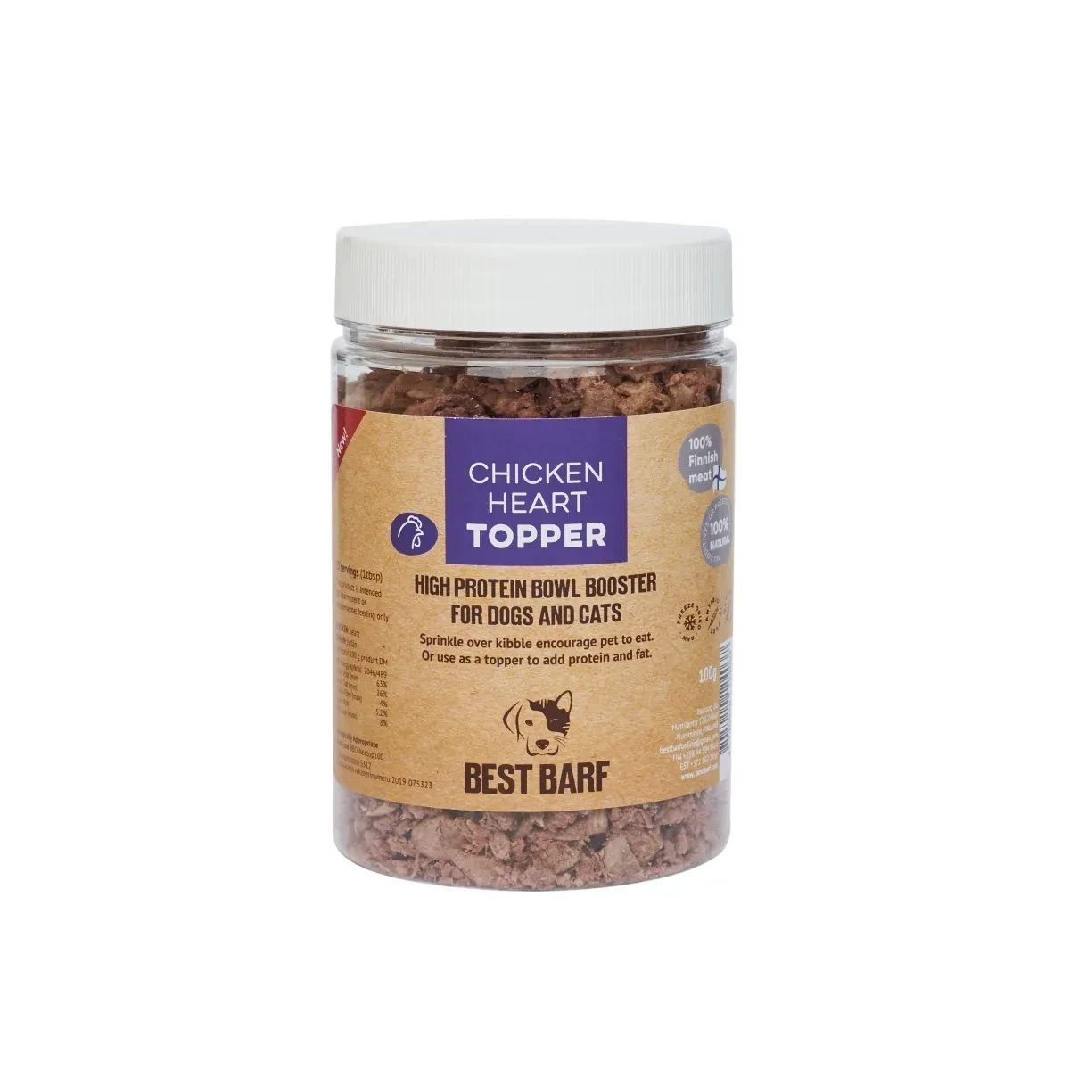 Freeze-dried treat topper 100g - Chicken heart - image 1 of 2