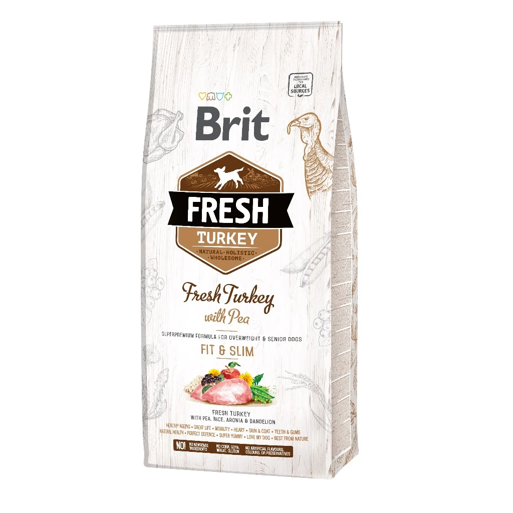 Complete food with fresh meat and toppings to support every stage of your dog's life - 12kg Turkey & pea adult fit & slim - image 1 of 2