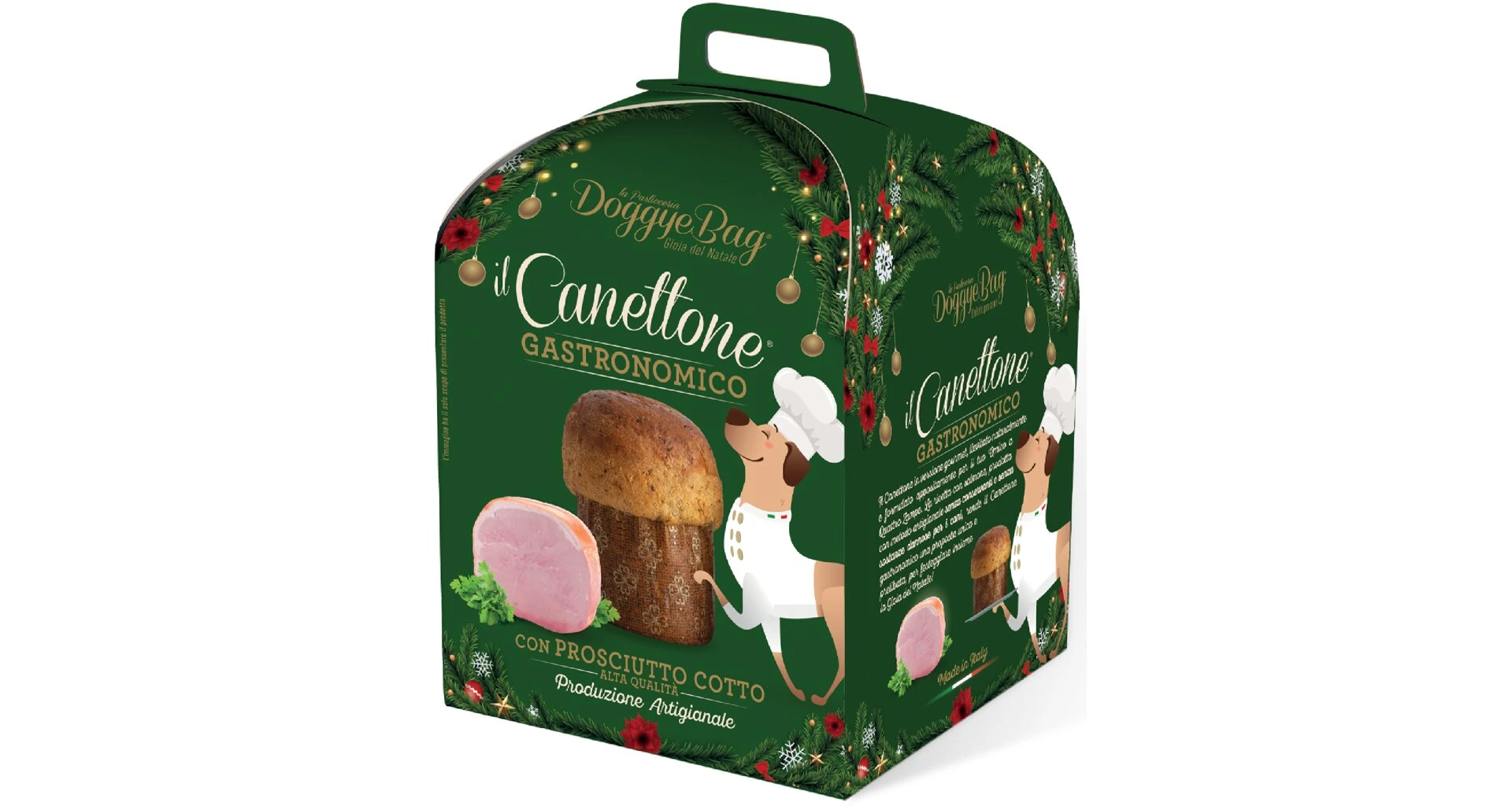 DoggyeBag Canettone 125 g, maiuspala, mis muudab sinu koera jõulud eriliseks Gastronomico singiga - image 1 of 3