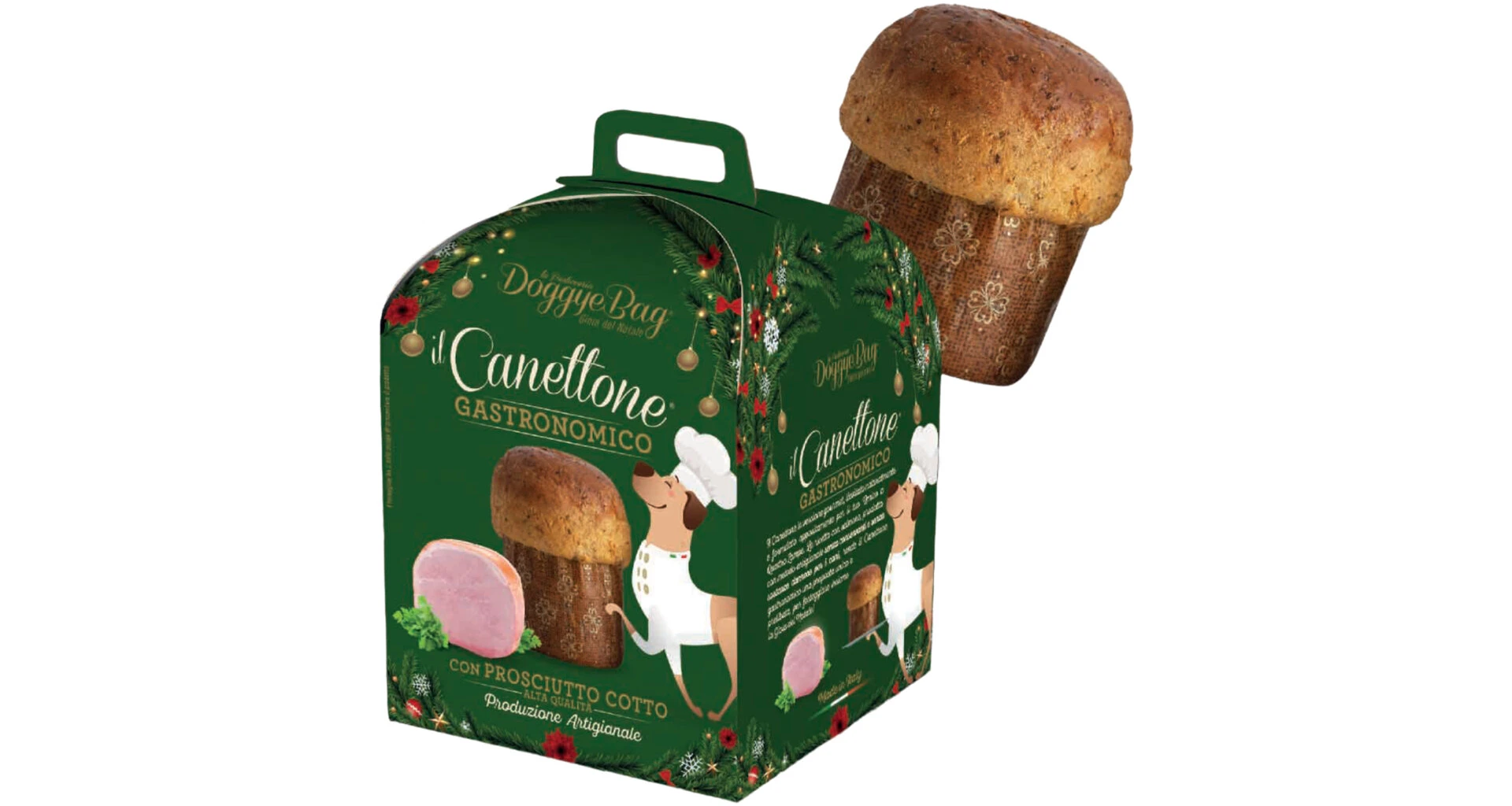 DoggyeBag Canettone 125 g, maiuspala, mis muudab sinu koera jõulud eriliseks Gastronomico singiga - image 2 of 3