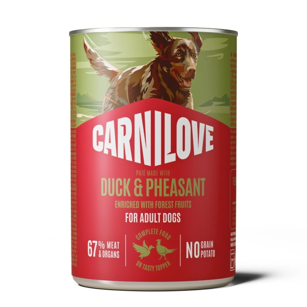 High-quality meat-rich wet food for dogs, 400g - Duck & Pheasant - image 1 of 1