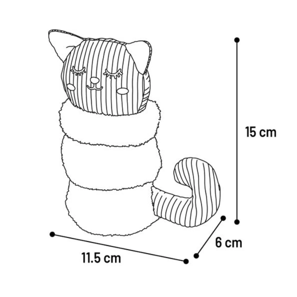 Koera mänguasi Ribola, rohkelt mängurõõmu - Roosa kass 15cm - image 2 of 2