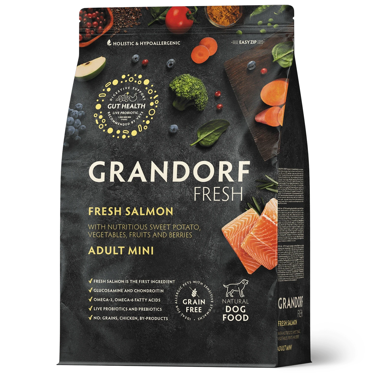 Fresh dry food for small dogs - Salmon fillet and sweet potato, 3 kg - image 1 of 1