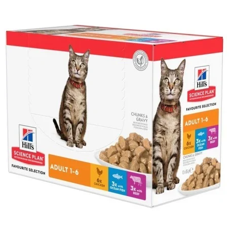 Kassi täissööt einekotike, 85g - Multipakk Kana/Kala/Veis 12tk - image 1 of 1