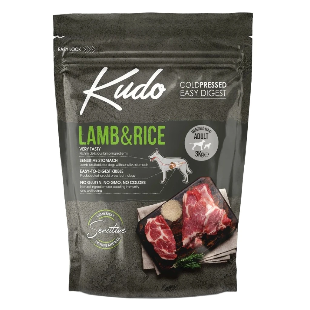 Cold-pressed complete food for dogs - 3kg Lamb and rice - image 1 of 1