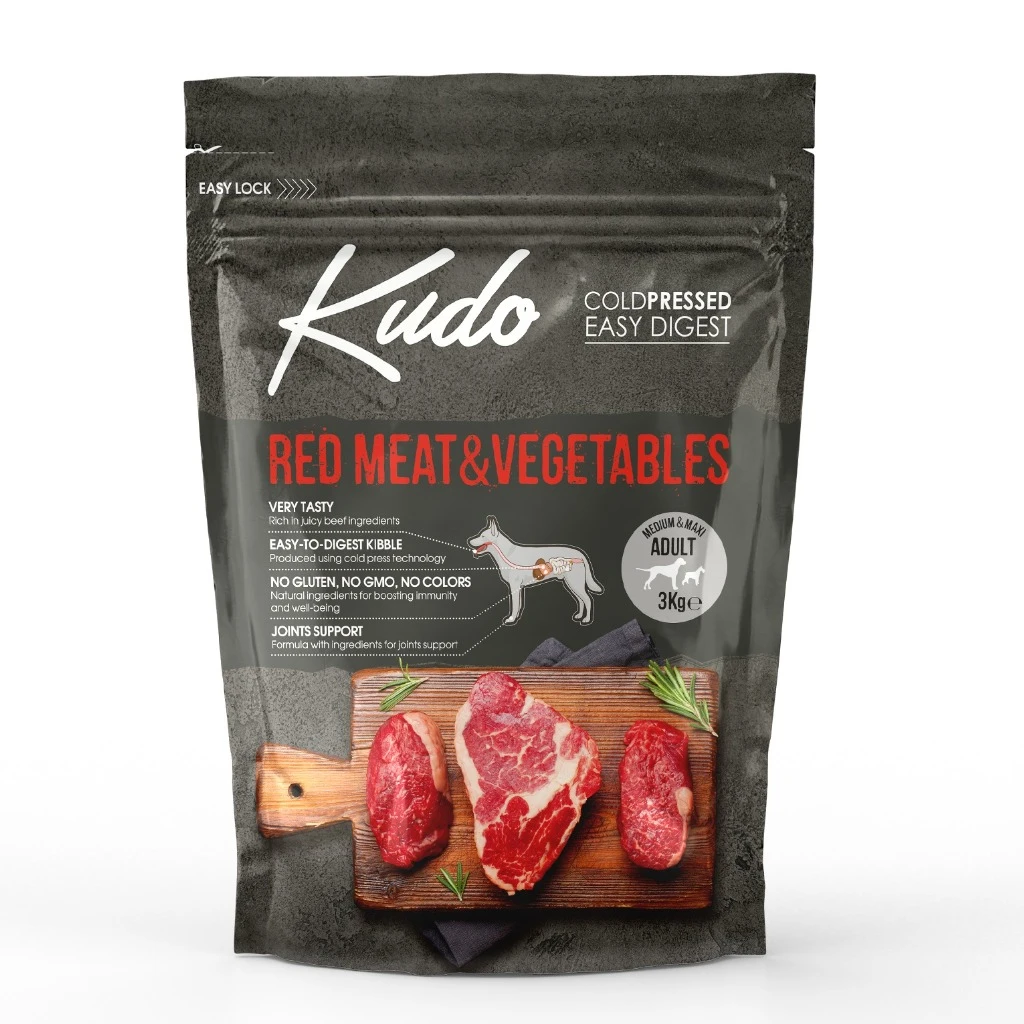 Cold-pressed complete food for dogs - 3kg Red meat & vegetables - image 1 of 1