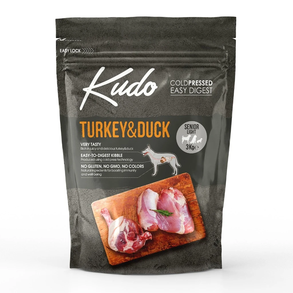 Külmpressitud täisväärtuslik toit koertele - 3kg Kalkun ja part seenior/madala kalorlusega - image 1 of 1