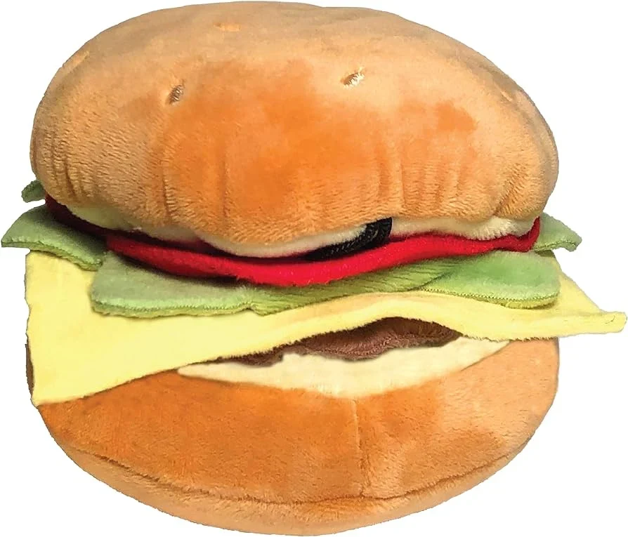 Hamburger, Dog Toy with Squeaker - image 1 of 4