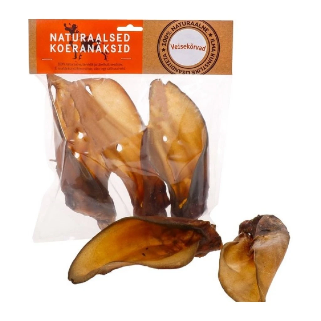 Natural dog treat, beef ears 3pcs - with meat - image 1 of 1