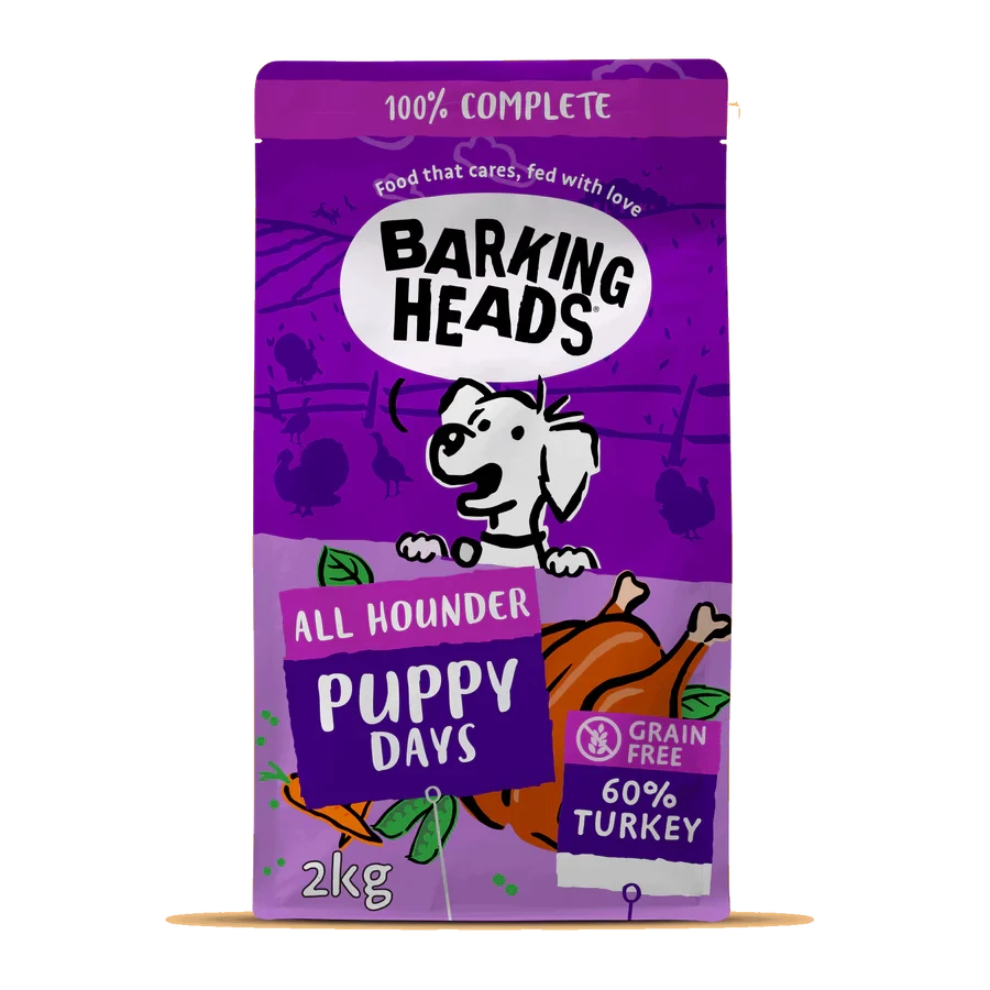 Barking Heads Puppy Complete Feed Puppy Days Turkey 2kg - image 1 of 4